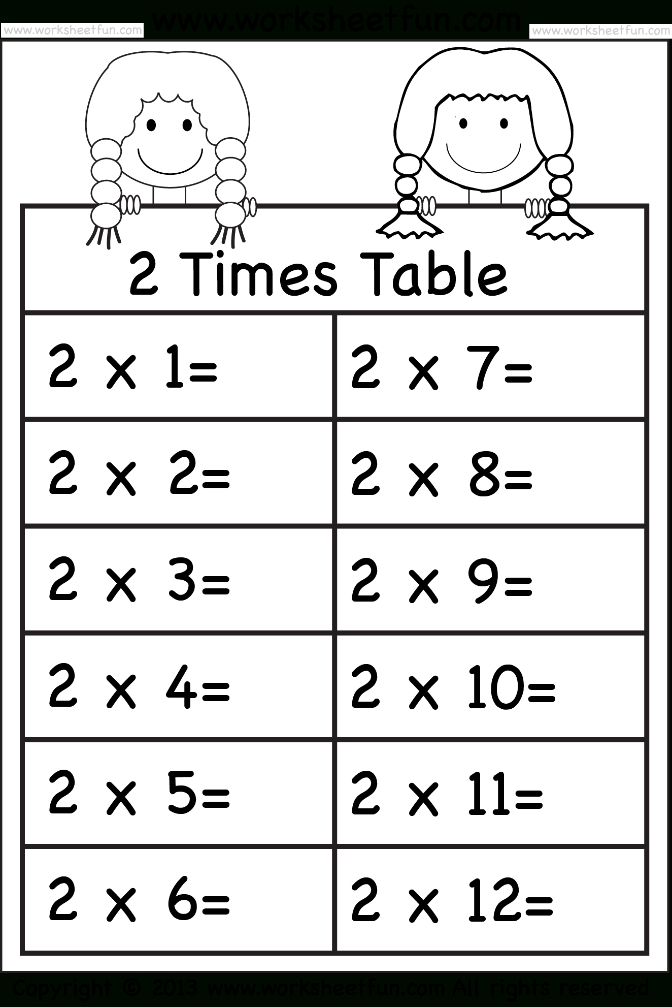 Single Digit Multiplication Worksheets Kids Learning Station