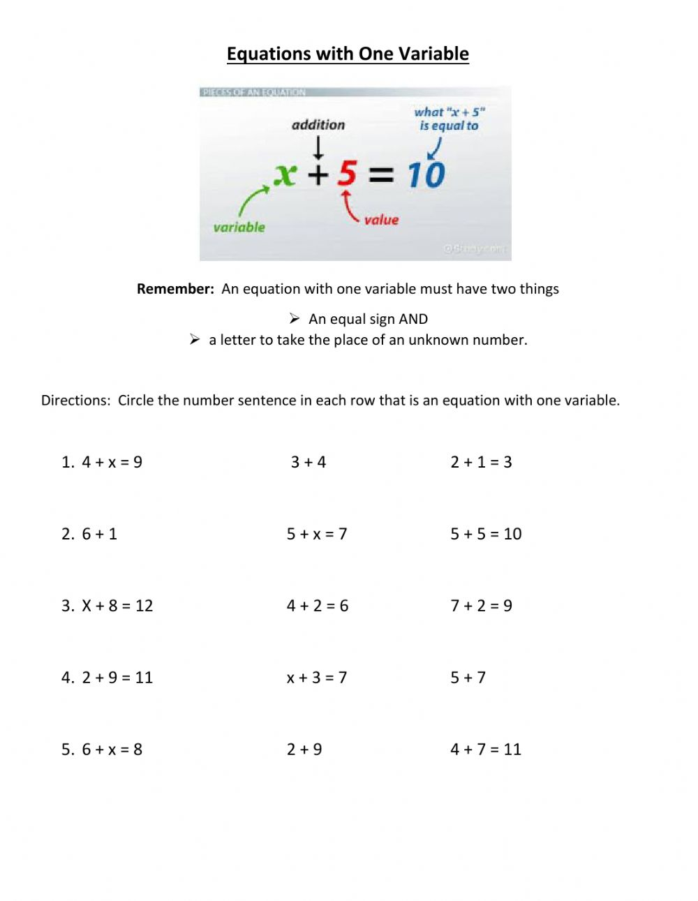 5 Ways to Solve Single Variable Equations