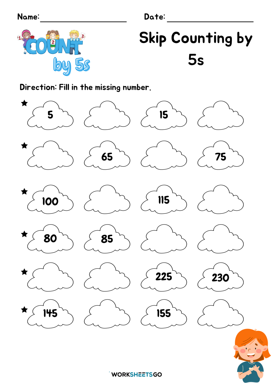 Mastering Skip Counting by 5s with Fun Worksheets