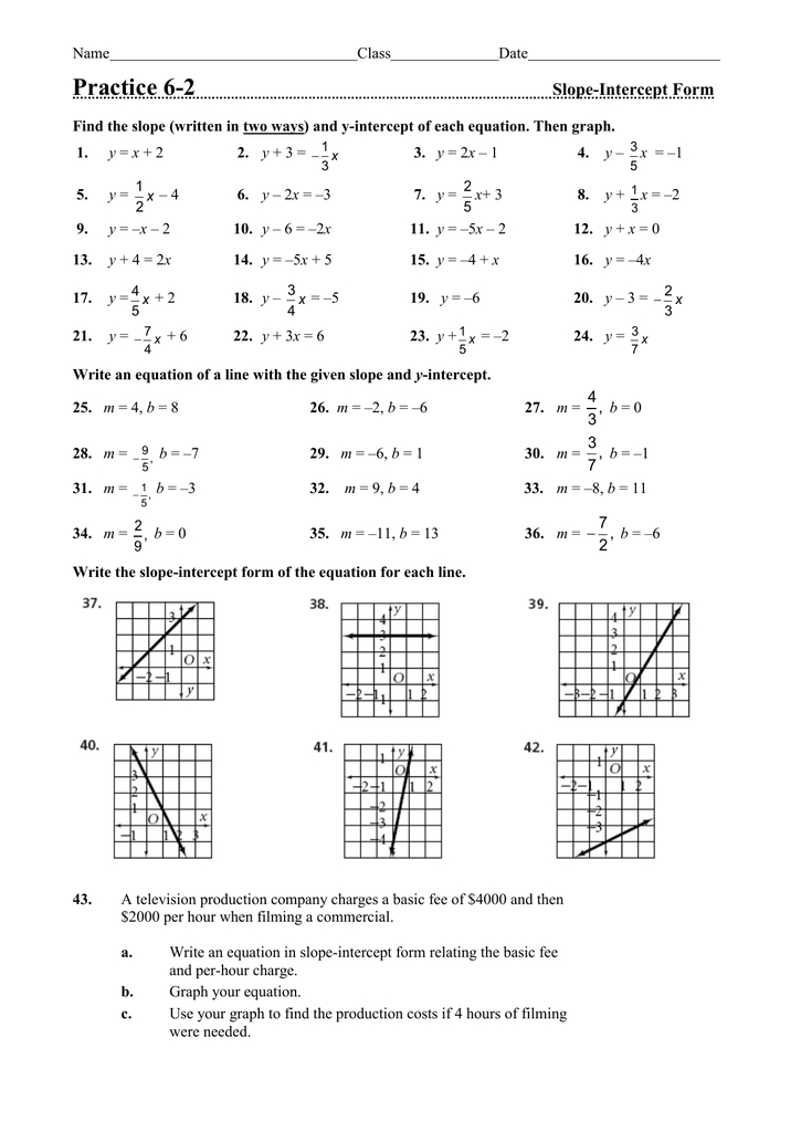 7 Ways to Find Slope From a Graph Worksheet