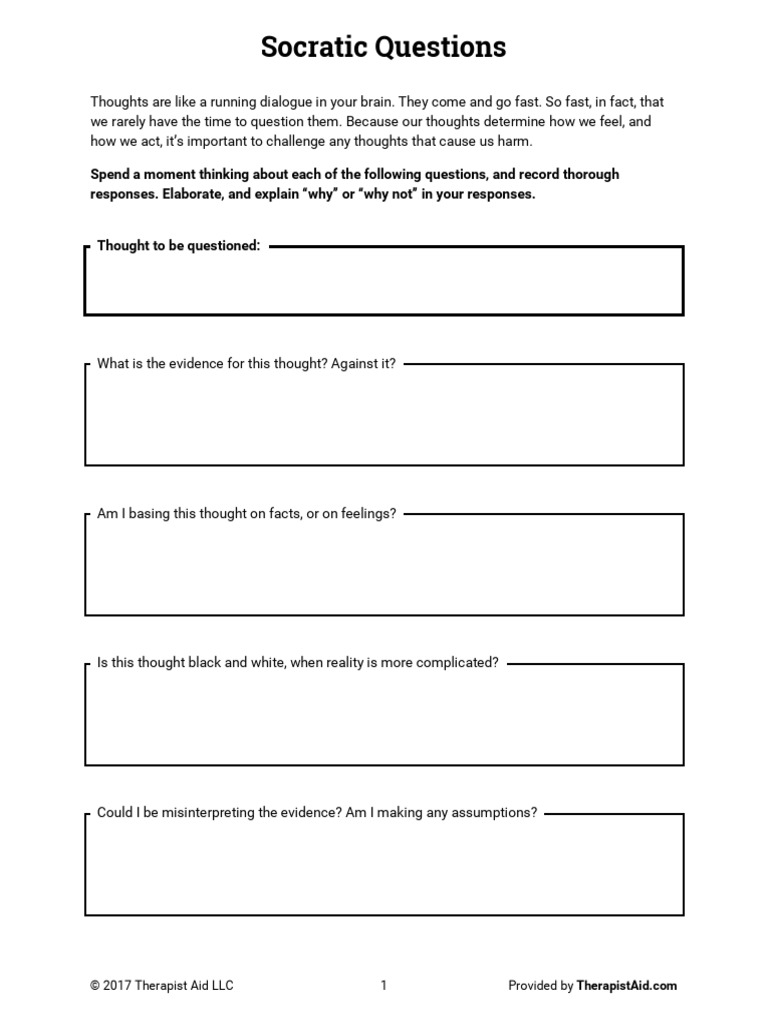 Socratic Questioning Pdf