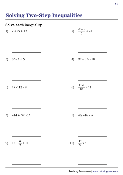 Mastering Compound Inequalities: A Step-by-Step Worksheet Guide