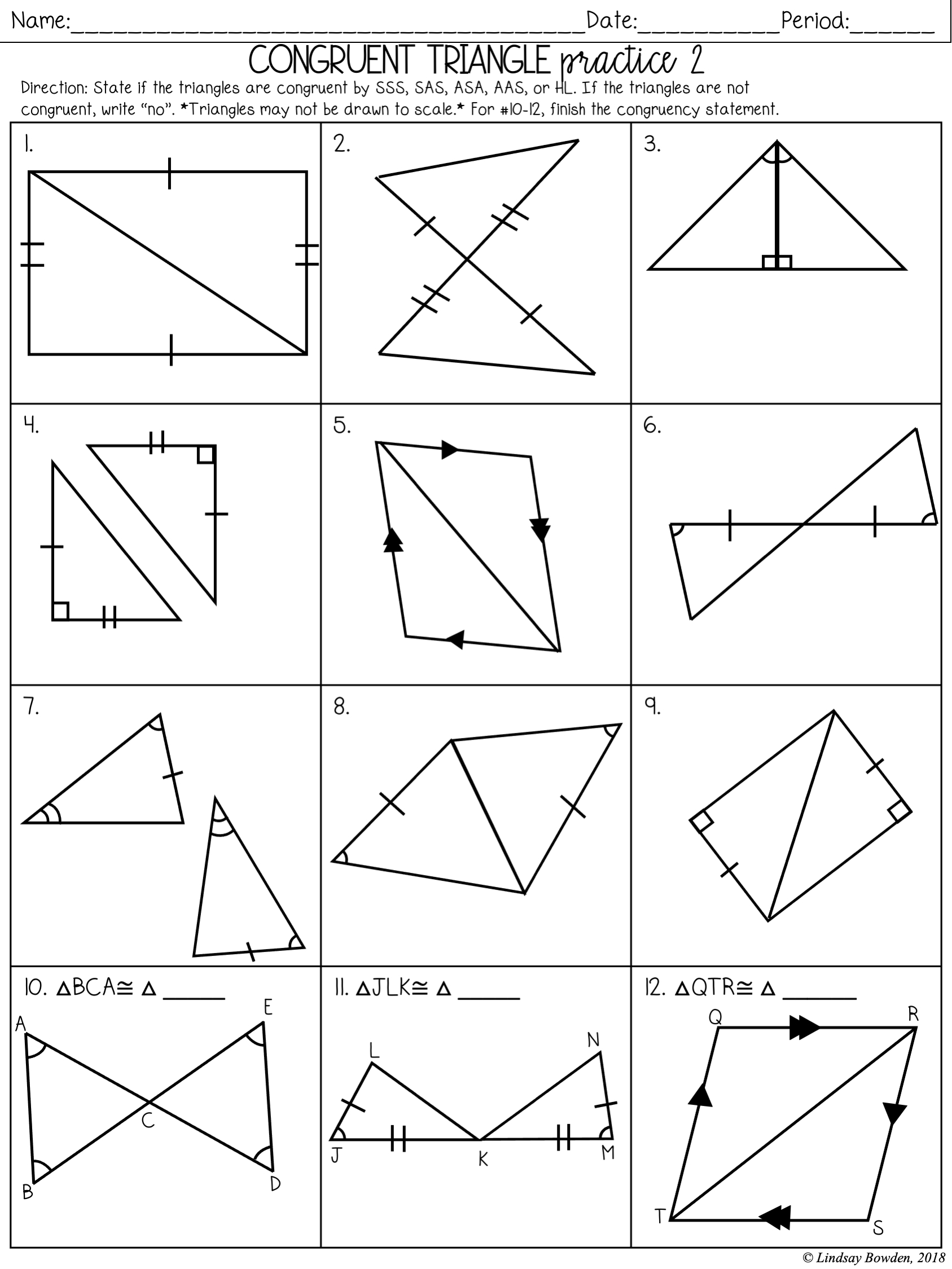 Solving Congruent Triangles Worksheet Pdf