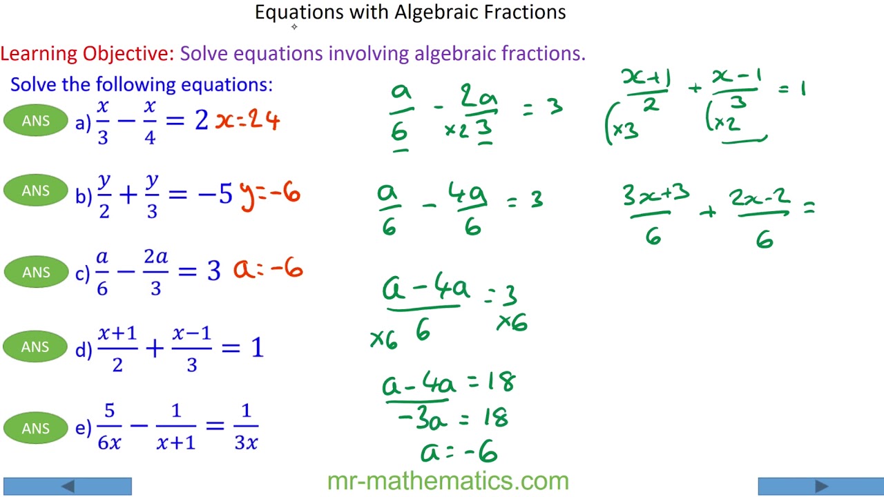 7 Ways to Solve Equations with Fractions Easily