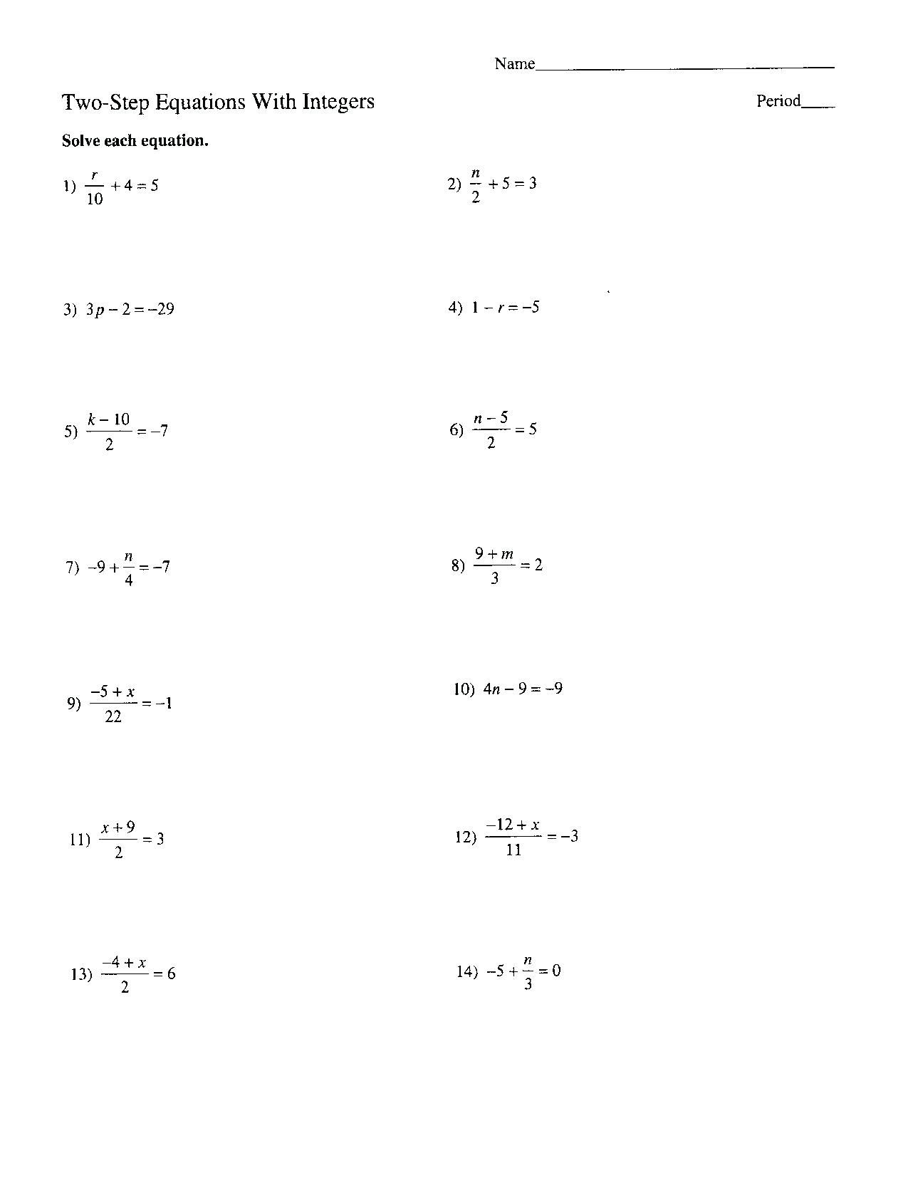 Solve for Success: Free Solving Equations Worksheets