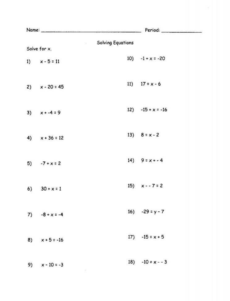 Solving for Variables Made Easy: Practice Worksheet Inside