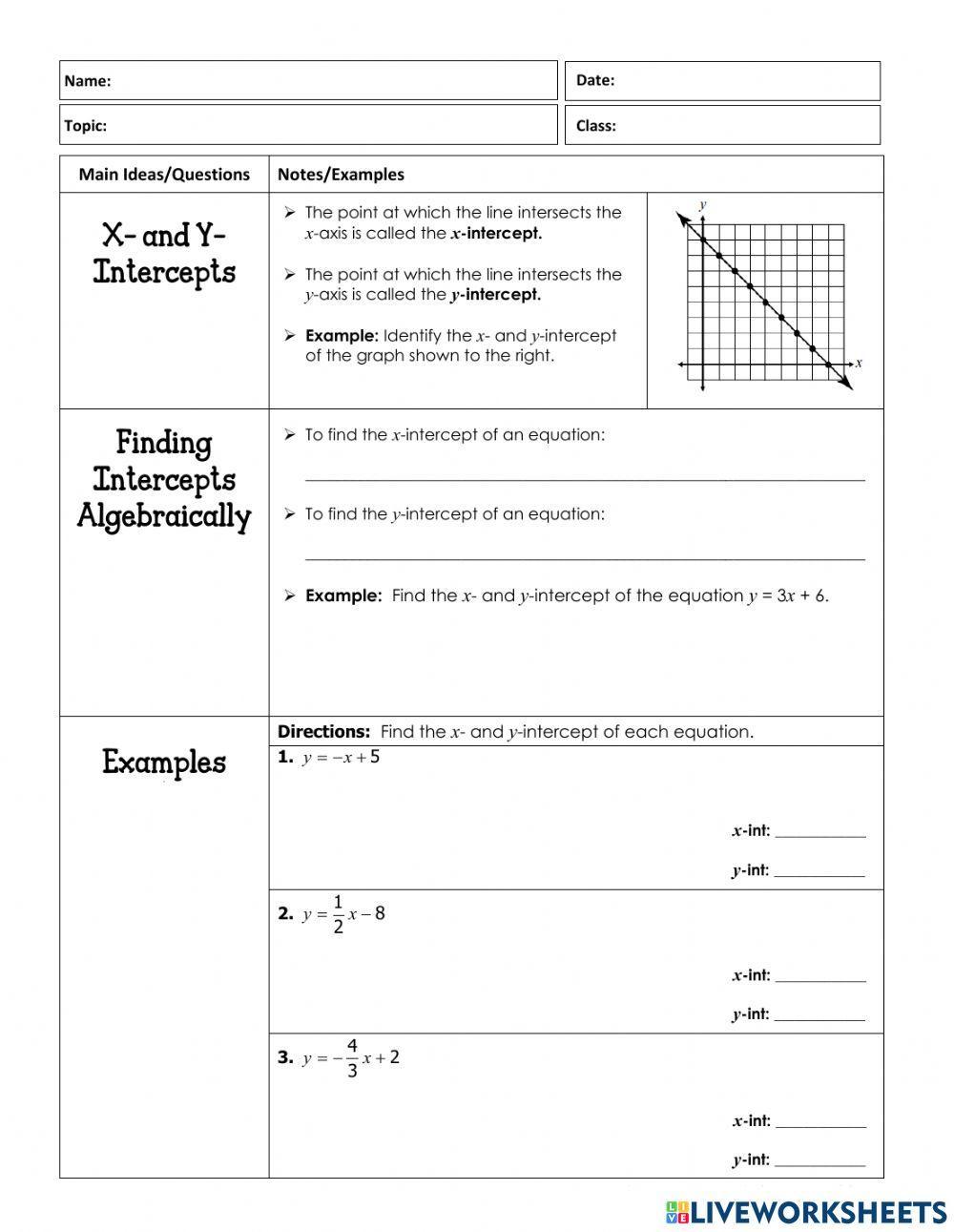 5 Ways to Solve X and Y Intercepts