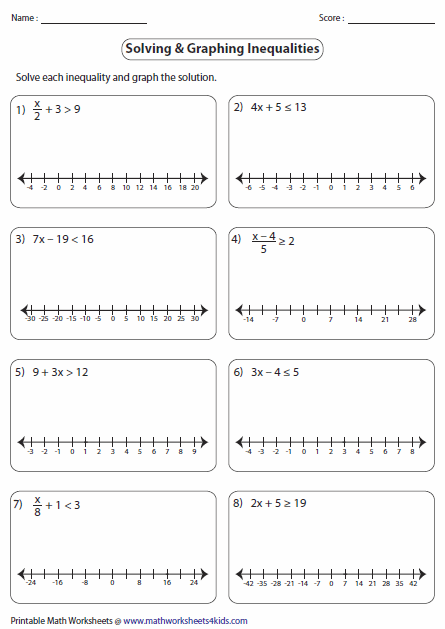 5 Ways to Solve Inequality Worksheets