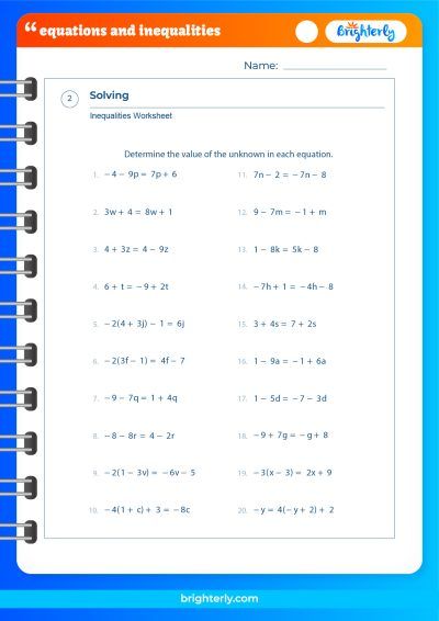 Solving Inequality Worksheets Made Easy for Math Students