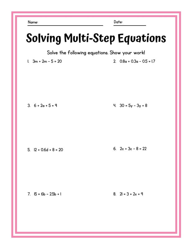 Solving Linear Equations Annie Wadzinski Canva