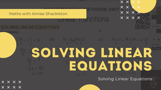 Solving Linear Equations Solving Linear Equ Clickview