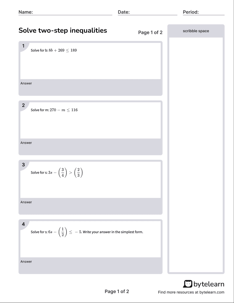 Solving One Step Inequalities Made Easy for You