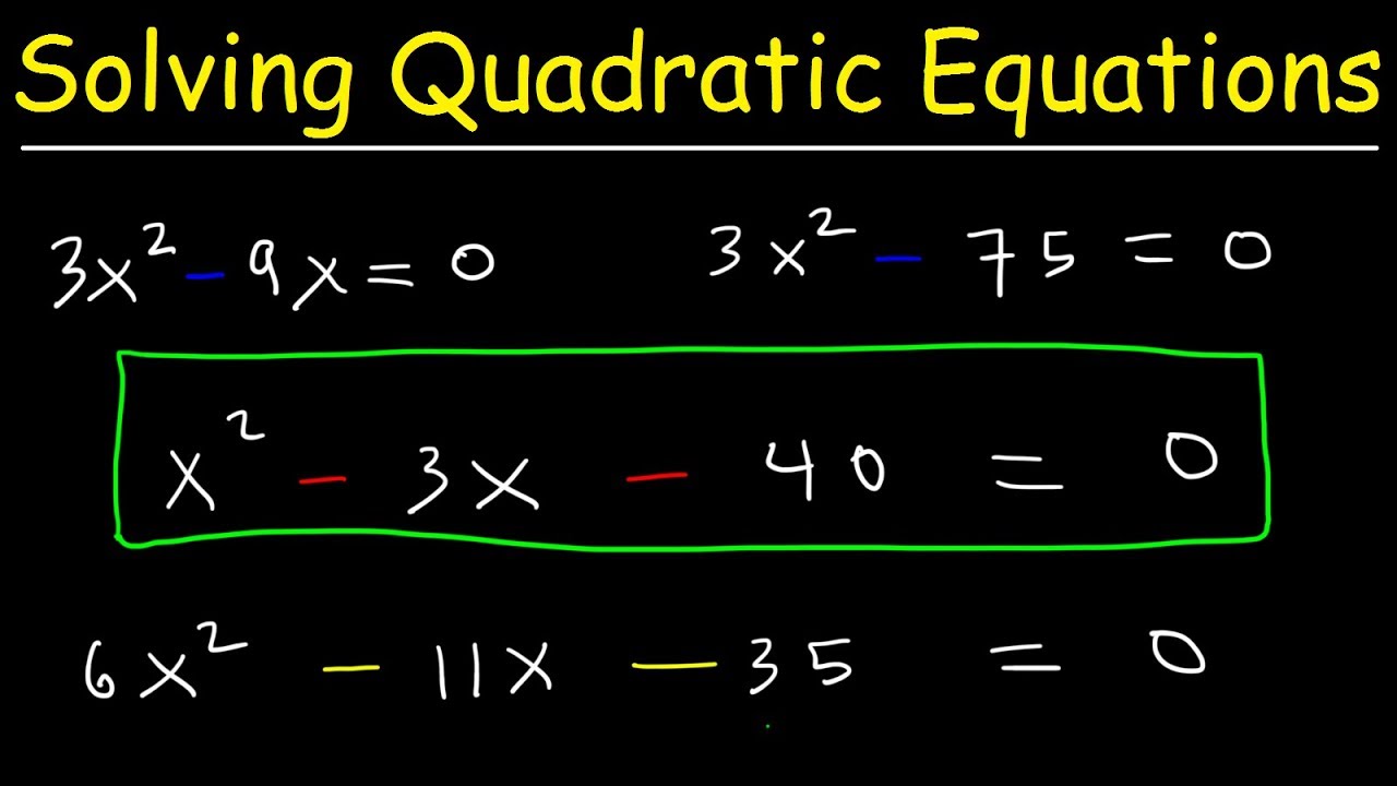 5 Ways to Solve Quadratics by Factoring