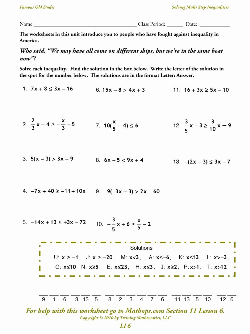 Solving Two Step Inequalities Made Easy