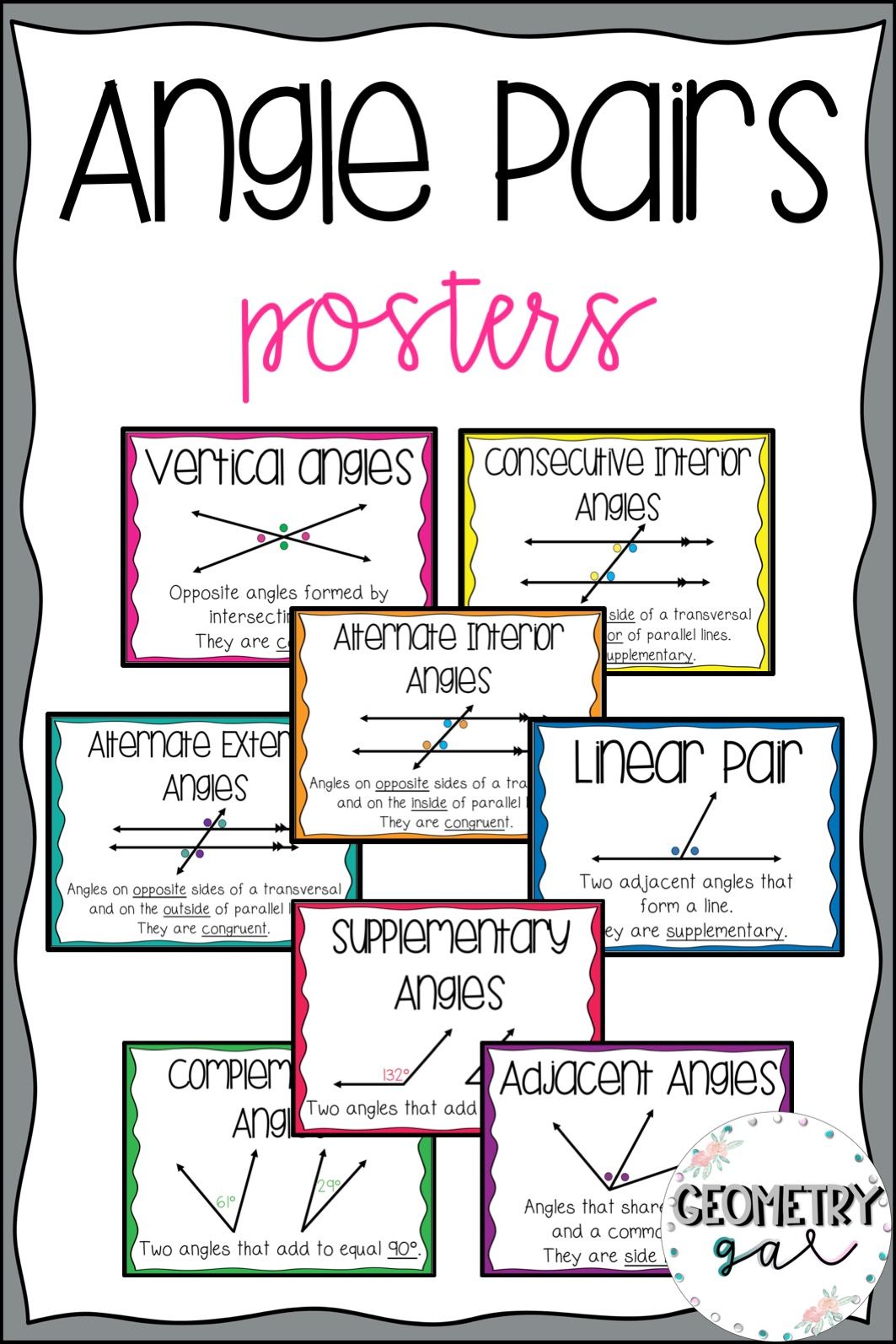 Special Angle Pairs Worksheet Answer Key