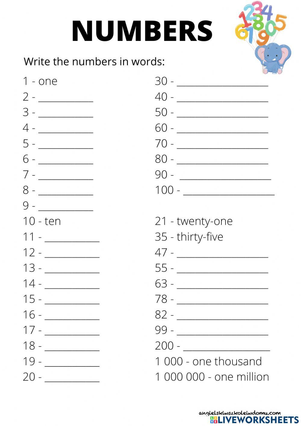 7 Ways to Master Spell Numbers Worksheet