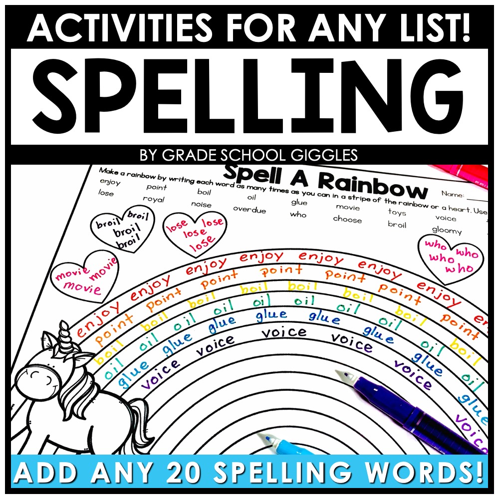 7 Fun Spelling Activities Worksheets for Kids