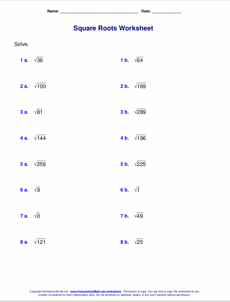 Estimating Square Roots Made Easy Worksheet Guide