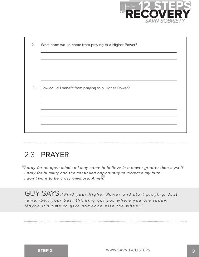 AA Step 3 Worksheet for Spiritual Growth