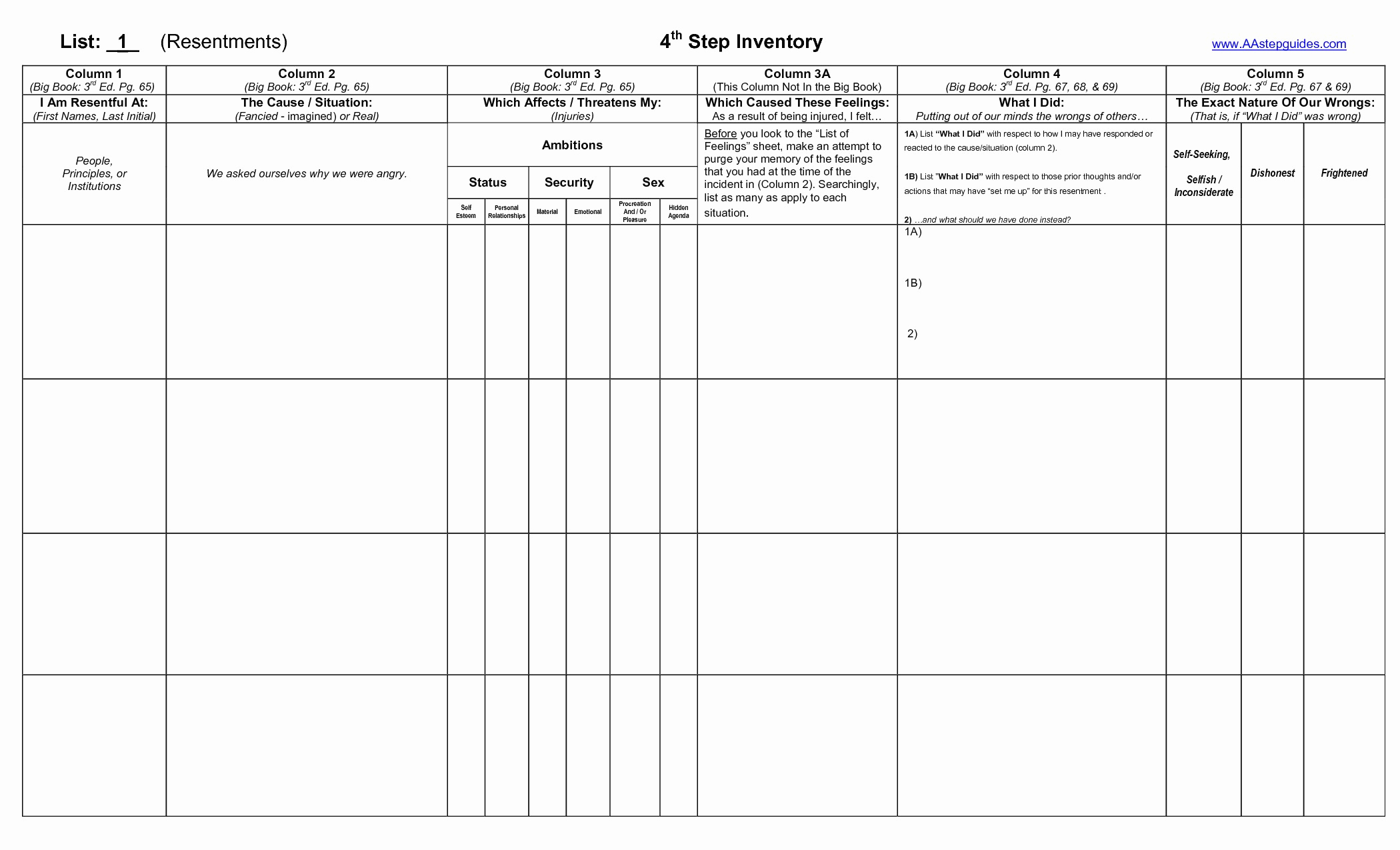 Step 8 Worksheet Pdf