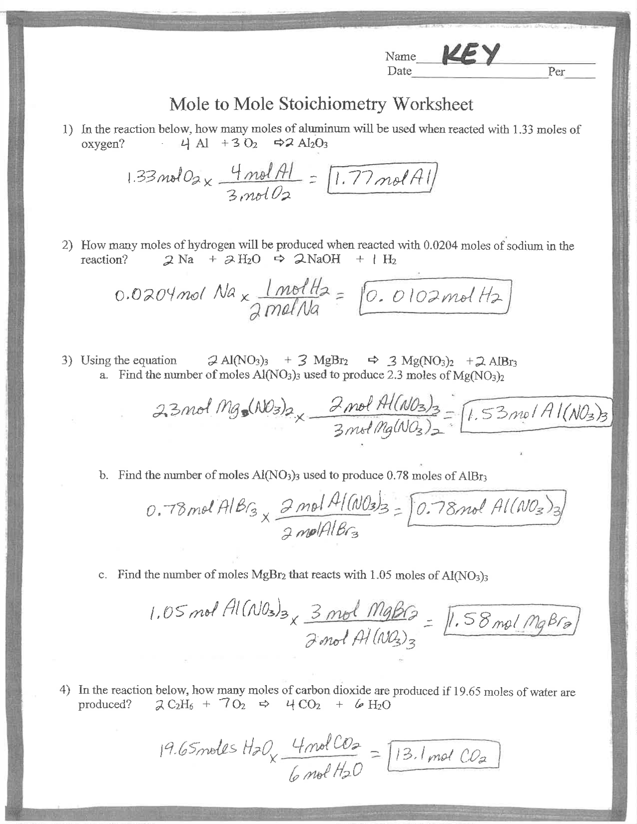 5 Easy Ways to Solve Mole-Mole Stoichiometry Problems