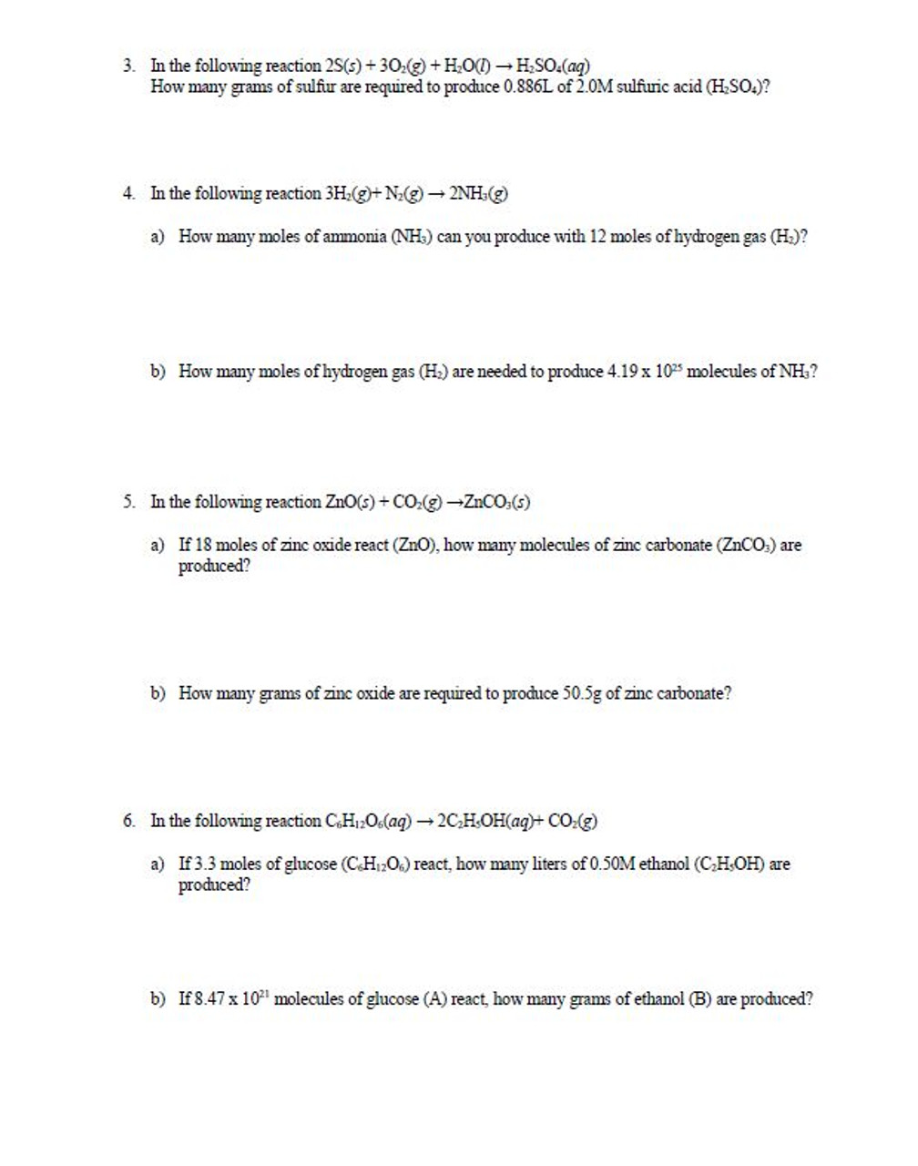 5 Stoichiometry Exercises With Answers to Try Now