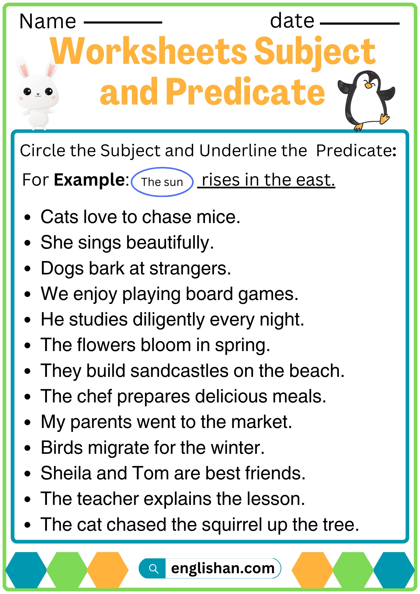 7 Ways to Master Subject and Predicate Worksheets