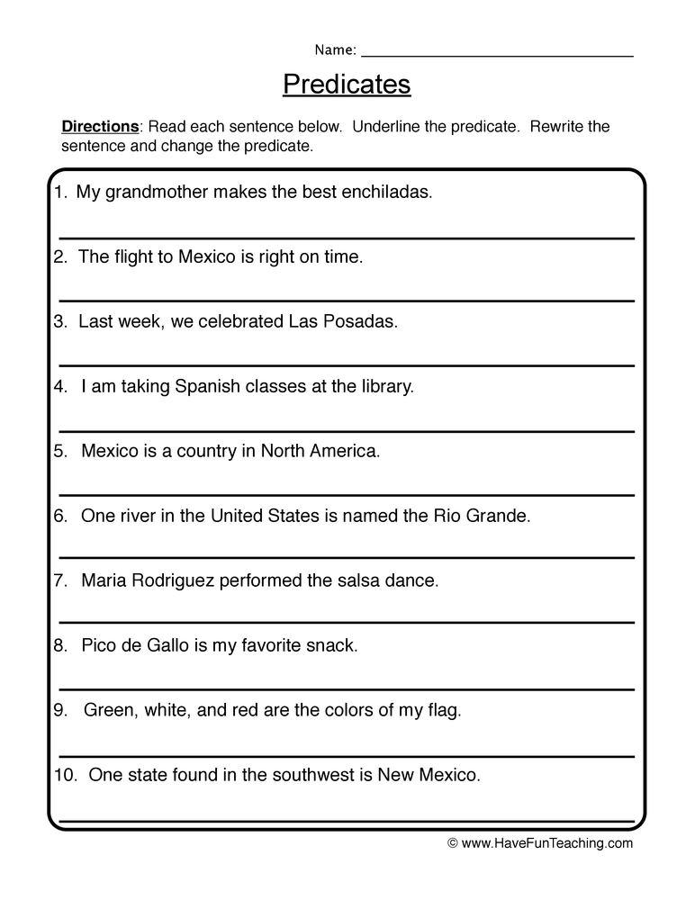 5 Ways to Master Subject Predicate Worksheets