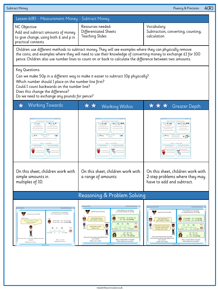 5 Ways to Master Subtract Money Worksheets