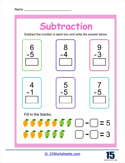 Subtracting Multiples Of 10 Worksheet