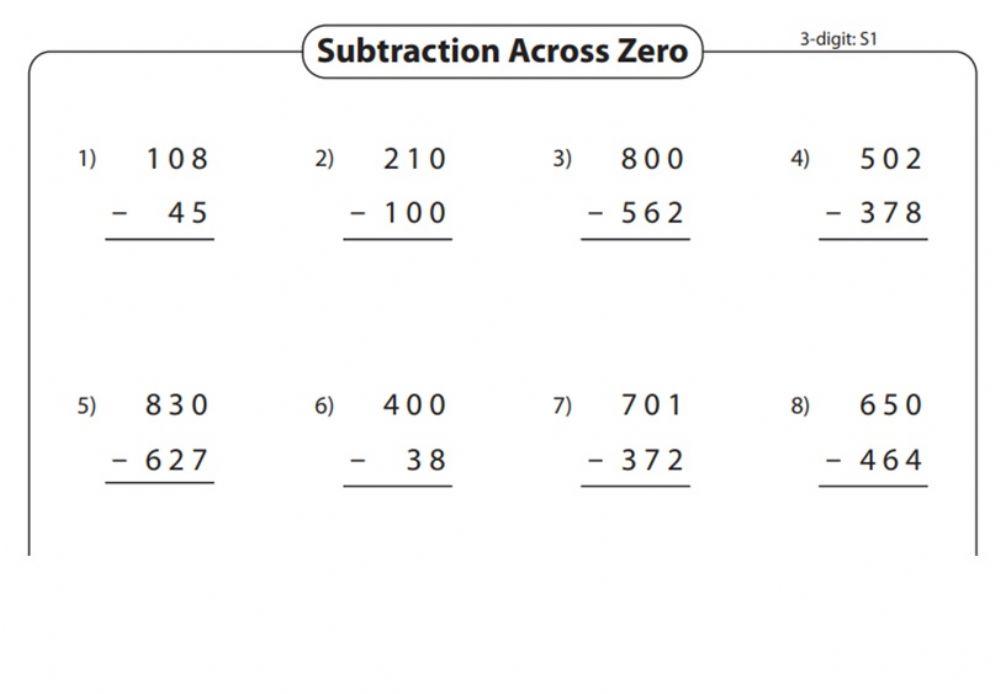 5 Ways to Master Subtraction Across Zeros