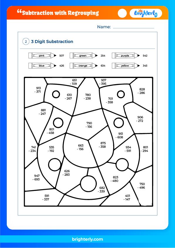 7 Ways to Master Subtraction With Regrouping Worksheets