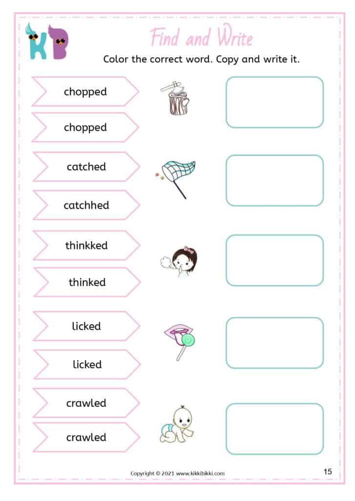 Suffix Ed Worksheet Free