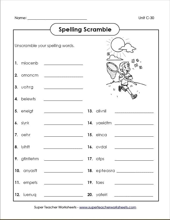 Super Teacher Worksheets: Free Printable Learning Resources