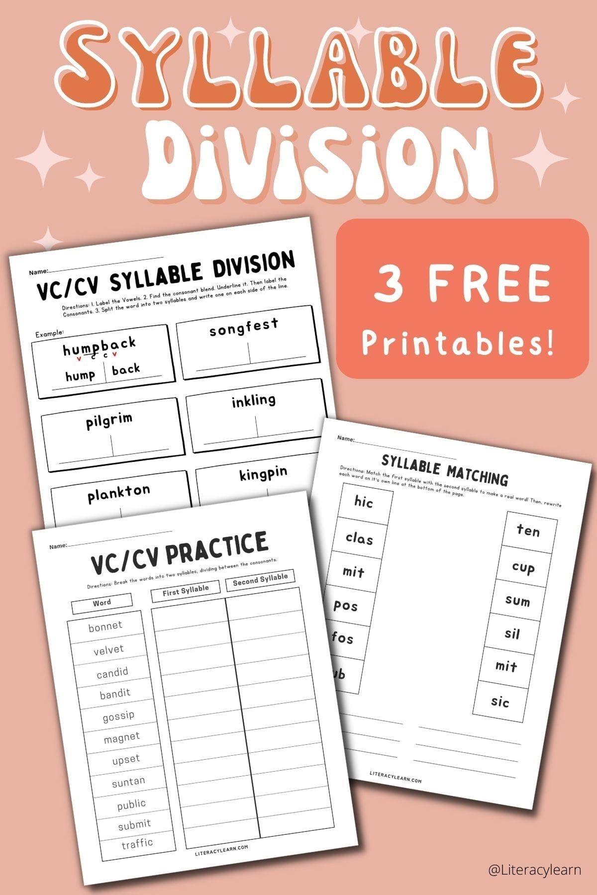 5 Ways to Master Syllable Division with Worksheets