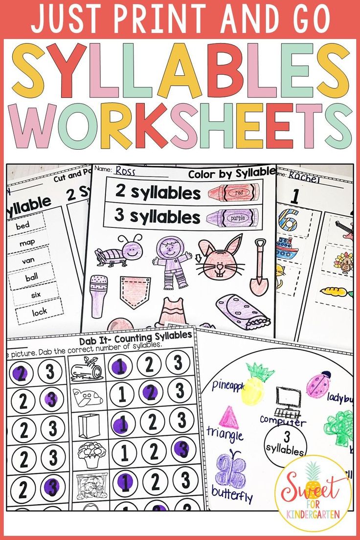 Syllables Worksheet For Kindergarten Imsyaf Com