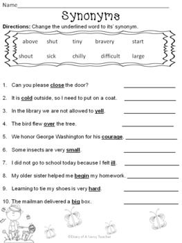 Synonyms Antonyms In Full Bloom Full Of Worksheets And Centers To