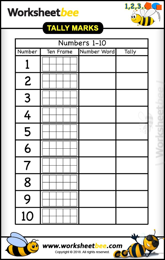 Tally Marks Kindergarten Worksheets Free Download Gambr Co