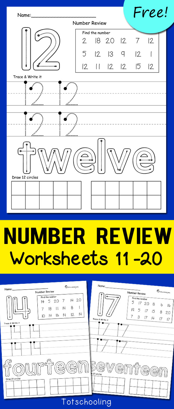 Teen Number Worksheets for Math Practice and Learning