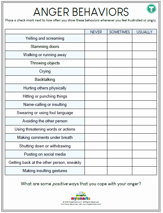 7 Ways to Manage Teen Anger with Worksheets