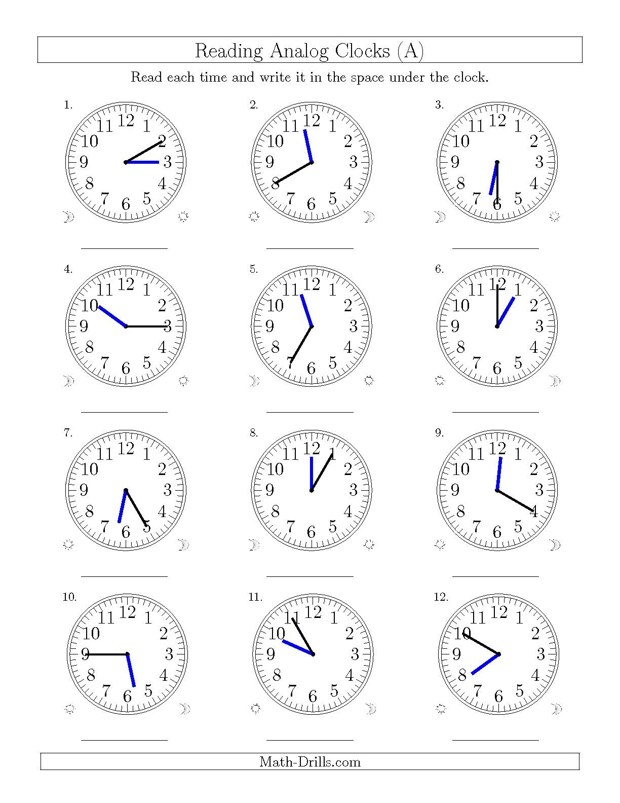 Telling Time To 5 Minutes