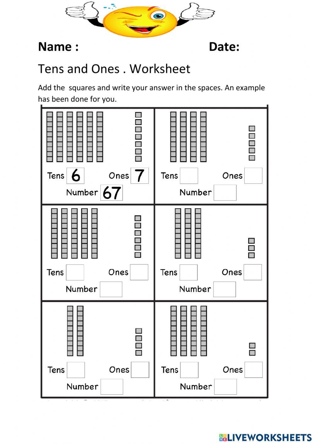 Tens And Ones Worksheets Pdf