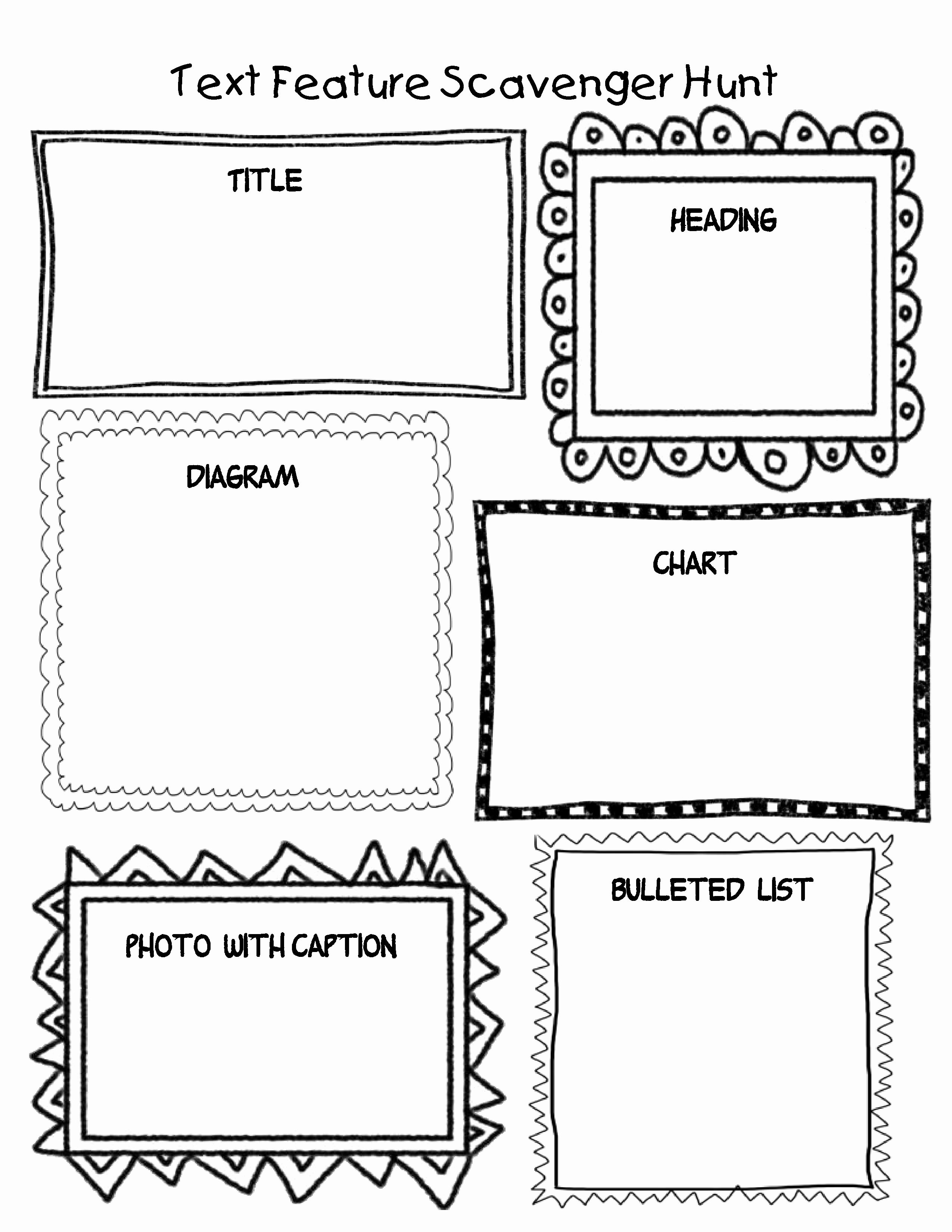 Exploring Text Features Worksheet for 2nd Grade