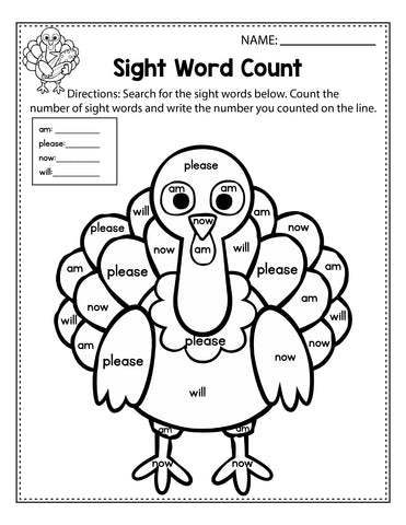 7 Thanksgiving Math Worksheets for Kids