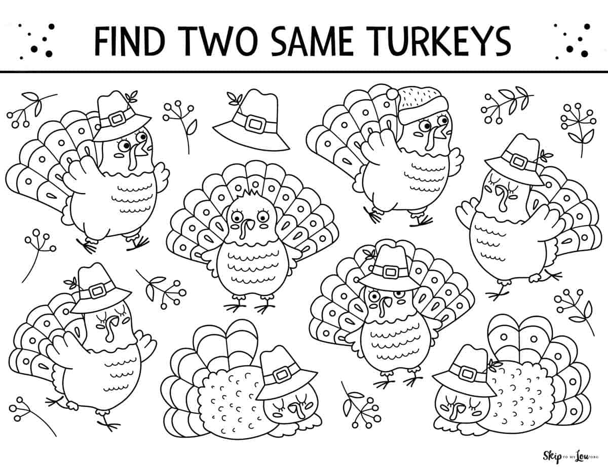 7 Fun Thanksgiving Worksheets for 1st Graders