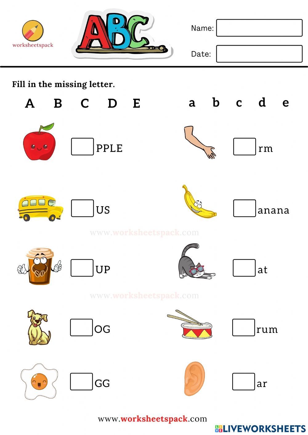 The Alphabet Online Worksheet For Kindergarten You Can Do The