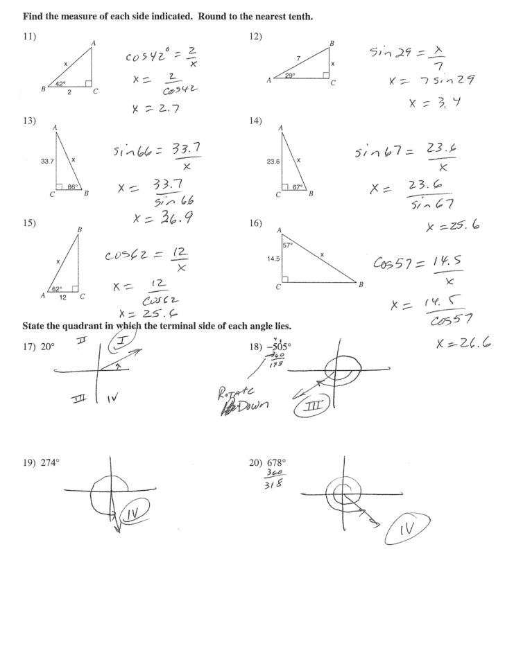 Solving Triangles with Ease: Law of Sines Worksheet Answers