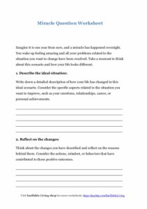 The Miracle Question Worksheet Pdf