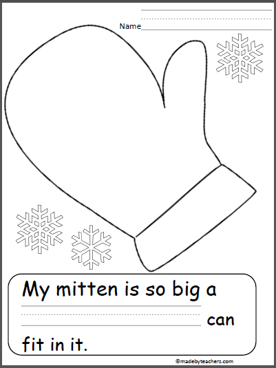 The Mitten Worksheets for Kids