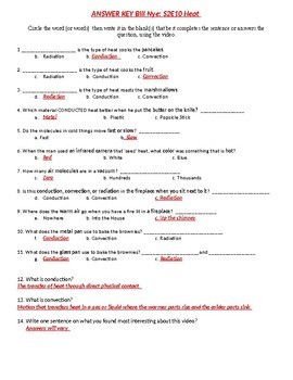 Thermal Energy Worksheet Answer Key For Science Students